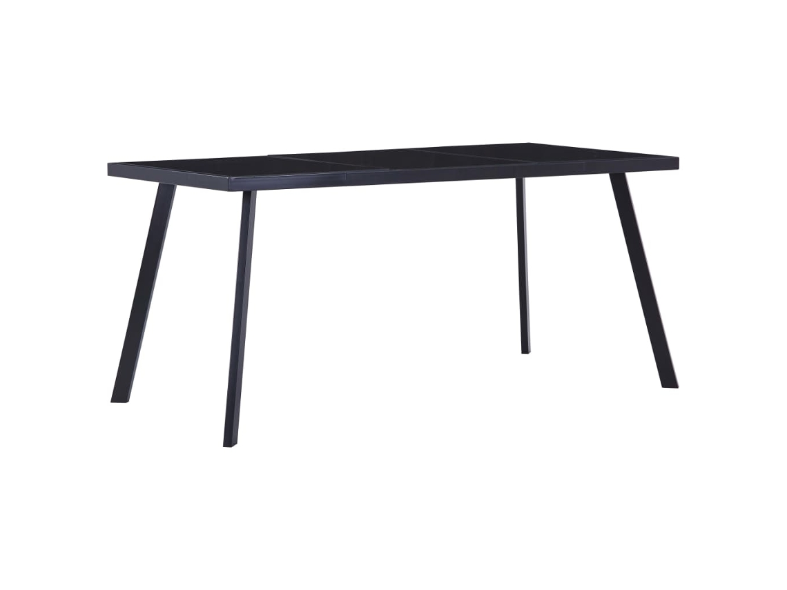 Vidaxl Mesa De Jantar 180x90x75 Cm Vidro Temperado Preto
