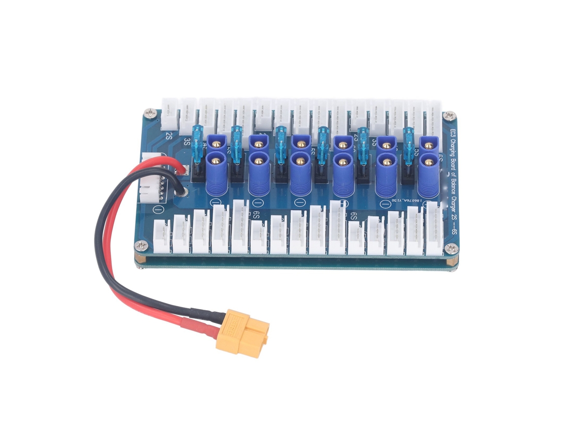 Placa De Carga Paralela 2 A 6s Para Baterias Lipo Com Fuse Para Carregadores B6 B6ac