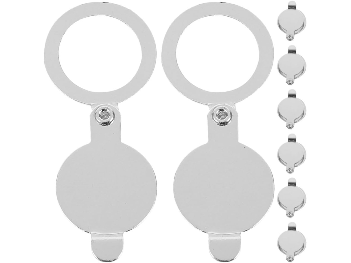 Conjunto De 8 Peças Visor Porta Em Aço Proteção Para Ou Escritórios