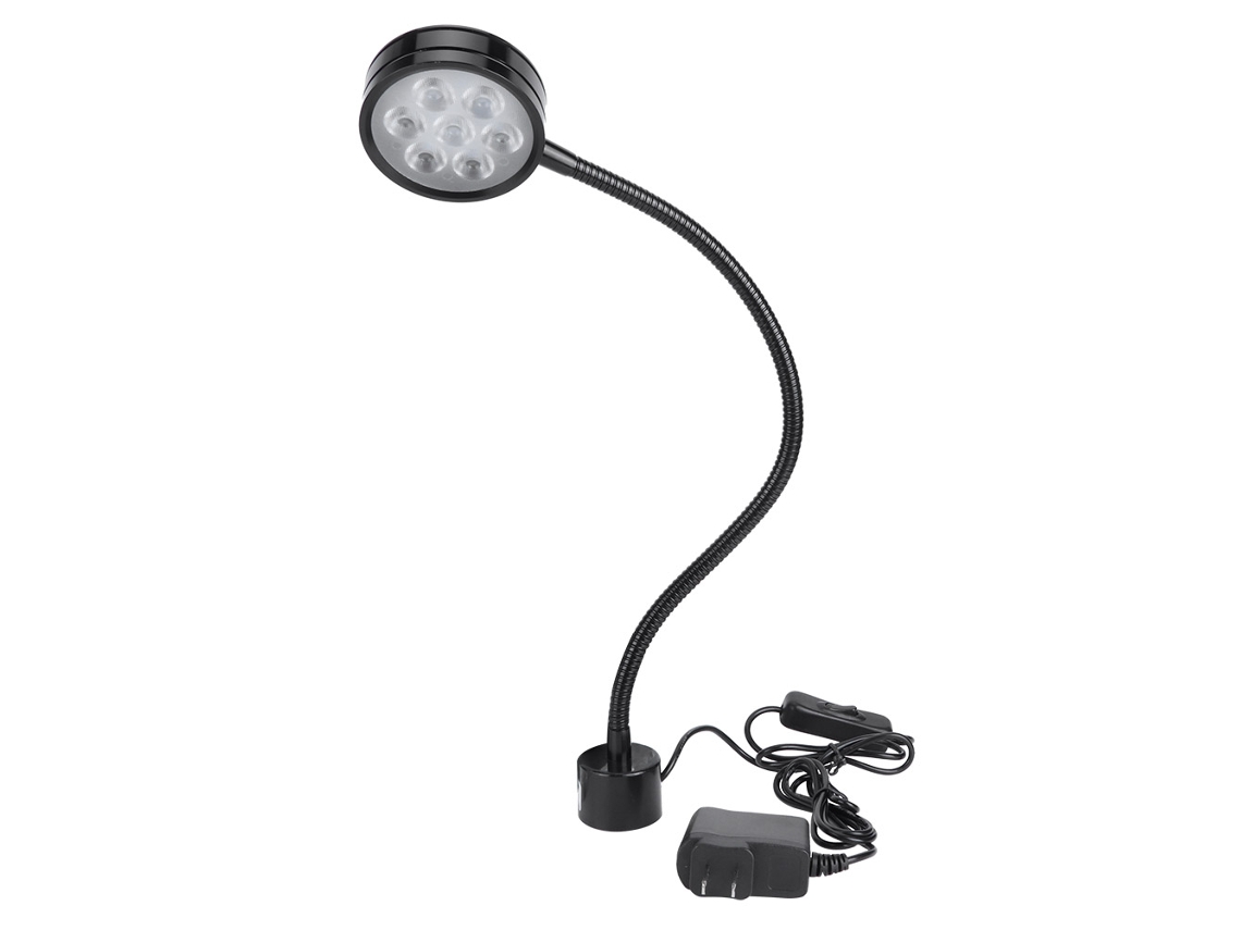 Luz de Mesa de Trabalho Led 7w, Pescoço de Ganso Flexível, Base Magnética, Forte | S/MARCA