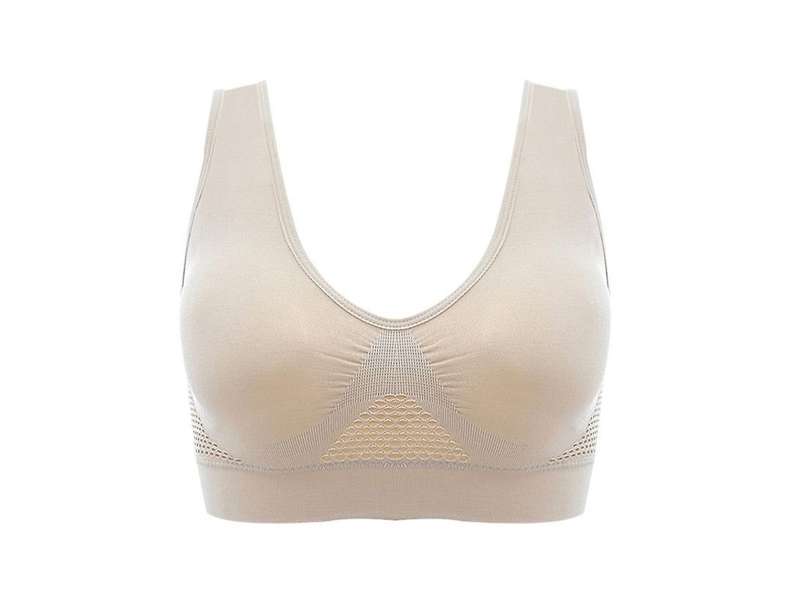 2026 sutiã Esportivo Sem Armação para Mulher com Costuras Invisíveis e Bojo de Peito Removível em Nylon Respirável