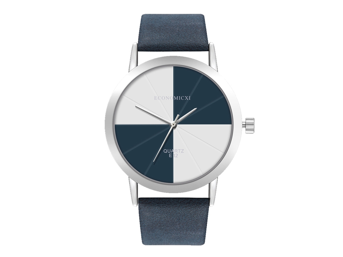 Reloj De Pulsera De Cuarzo Para Mujer Y Hombre Con Correa De Pu Casual (azul Real)