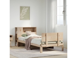 Cama Com Estante Sem Colchão 75x190 Cm Pinho Maciço