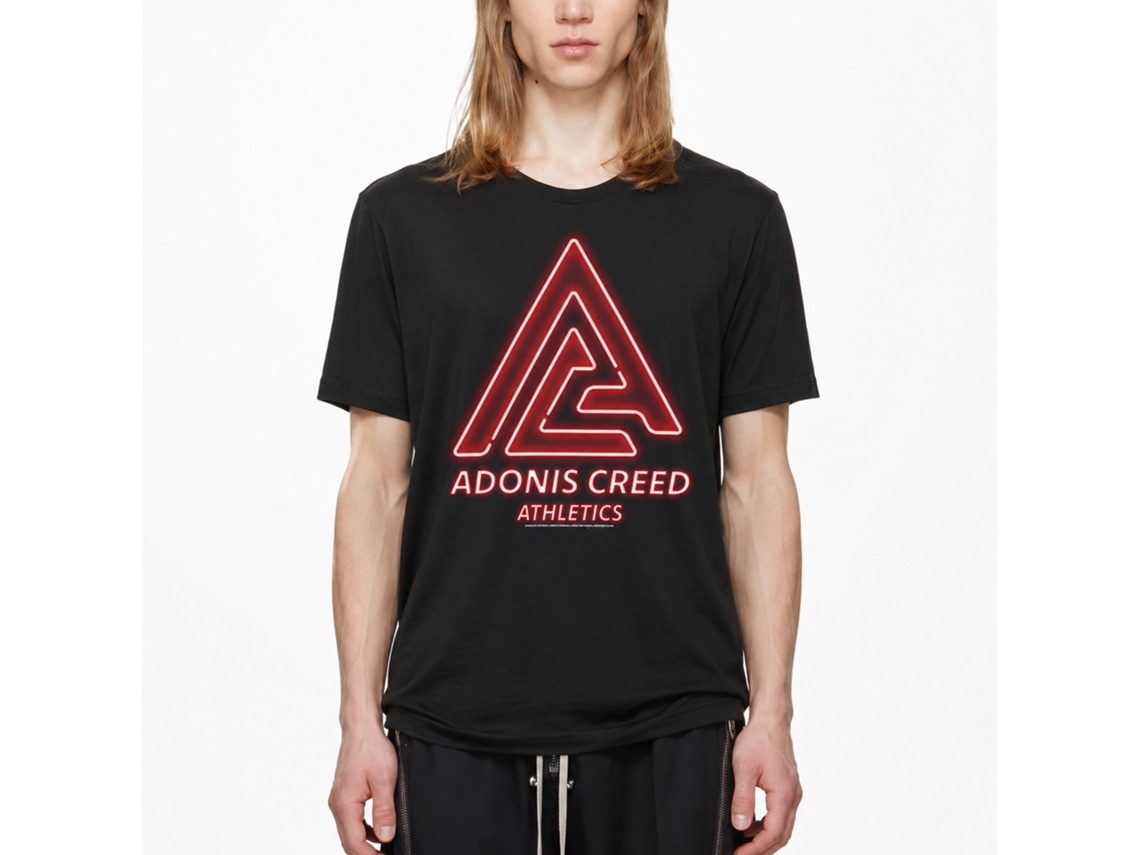 Rockinstone Rocky Movie Adonis Creed Neon Black Adult T-shirt Size:m
