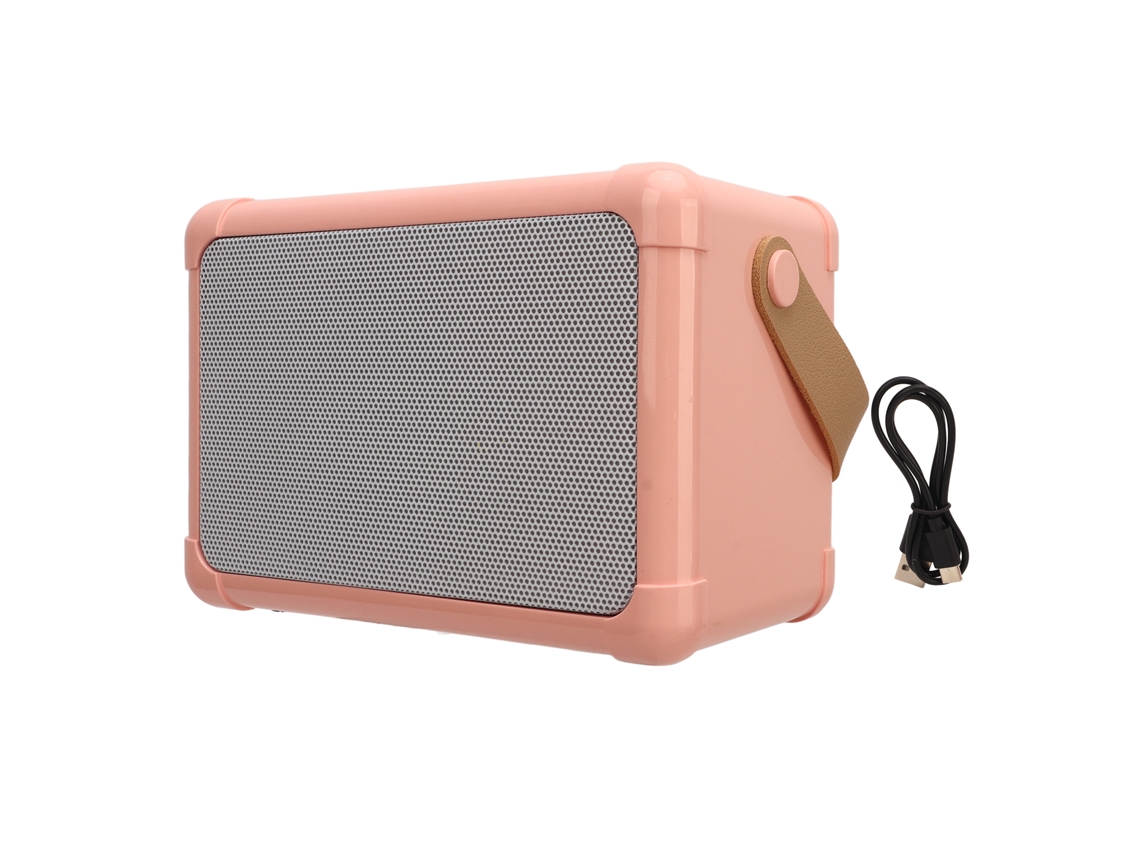Caixa De Som Bluetooth Hifi Transmissão Rápida Anti-interferência Luz Led Rosa Sem Microfone