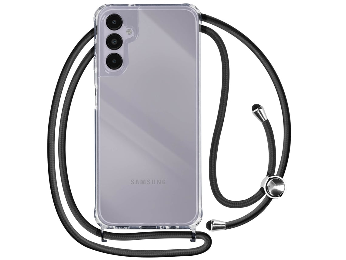 Capa Com Cordão Para Samsung Galaxy A14 Ushion Acrílico Rígida Transparente