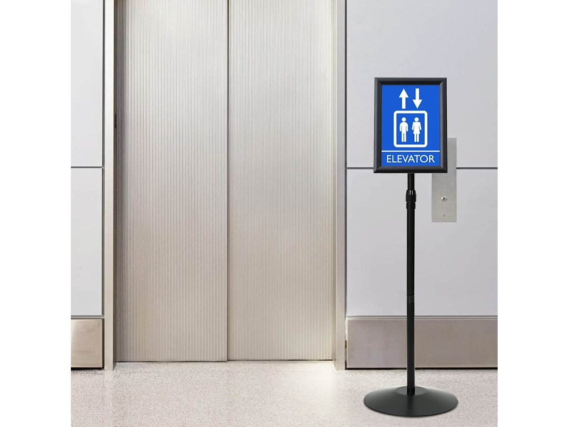 Vidaxl Suporte De Pôster Pedestal Prateado A4 Pvc E Aço