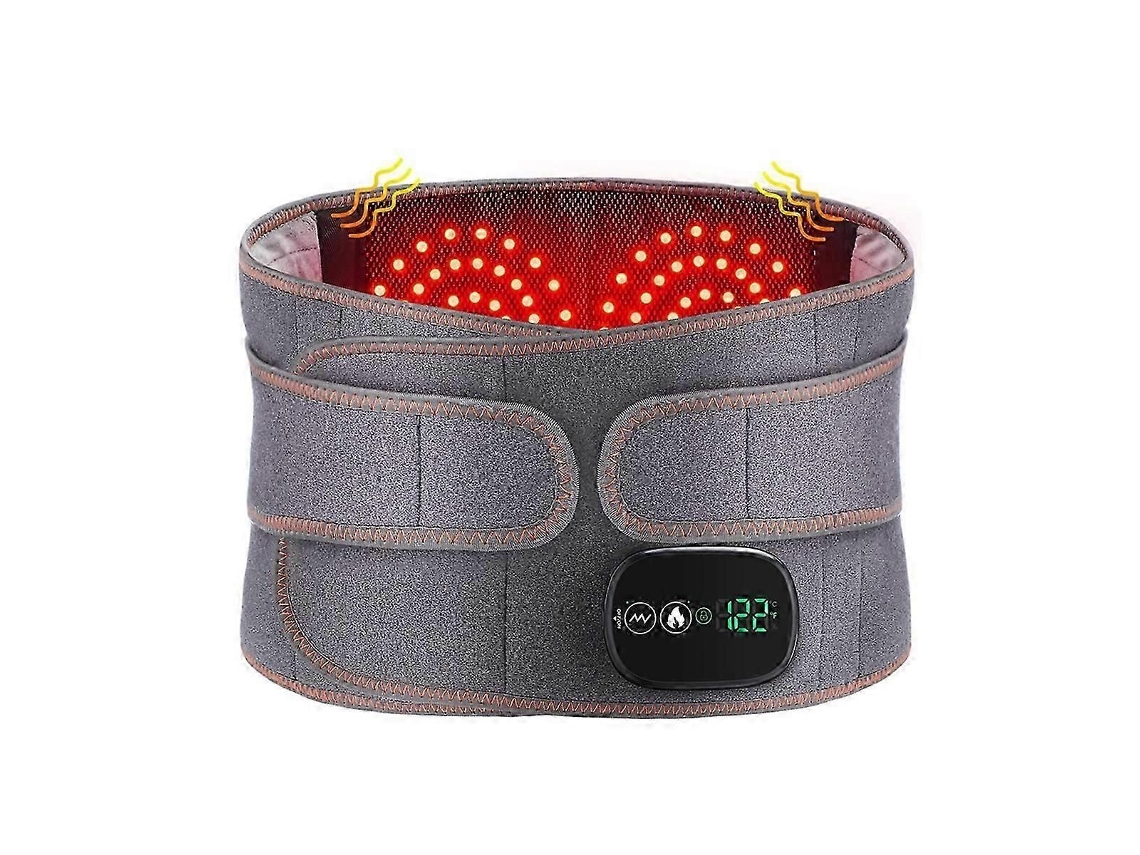 Cinto de Massagem Aquecimento Recarregável com Função Compressa Quente e Controlador Terapia Luz Vermelh a GOKOCO