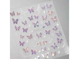 Adesivos de Unhas 5d Estilo Japonês, Kit de Acrílico com Película Deslizante para Unhas Faça Você Mesmo MDUG