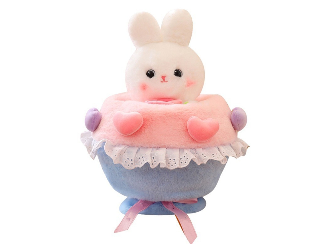 Brinquedo De Pelúcia Buquê De Coelho Cartoon Macio Presente Dia Dos Namorados