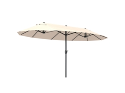 XXL Parasol Manivela, Resistente, 455x270x240cm, Bege | S/MARCA