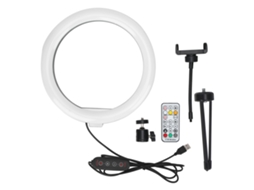 Anel de luz LED RGB de 10 polegadas com tripé de mesa para fotografia de transmissão ao vivo LAXISCREED