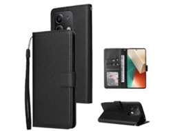 Capa Multifuncional Horizontal De Couro Com Três Compartimentos Para Cartões Para Xiaomi Redmi Note 13 5g