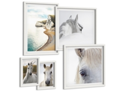 Conjunto De Pinturas Cavalos Praia Natureza Minimalismo Espelharte (5 Peças)