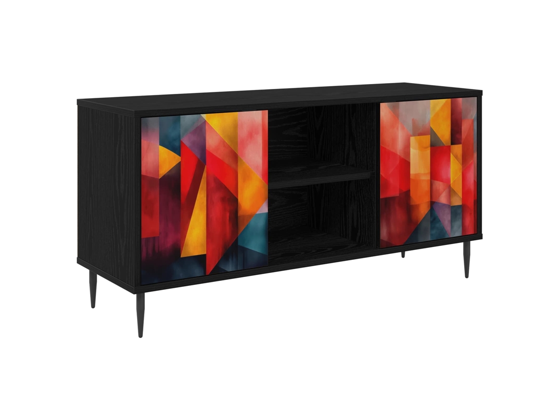 Vidaxl Gabinete Para Tv Heesch 102 X 33 X 51 Cm Carvalho Preto