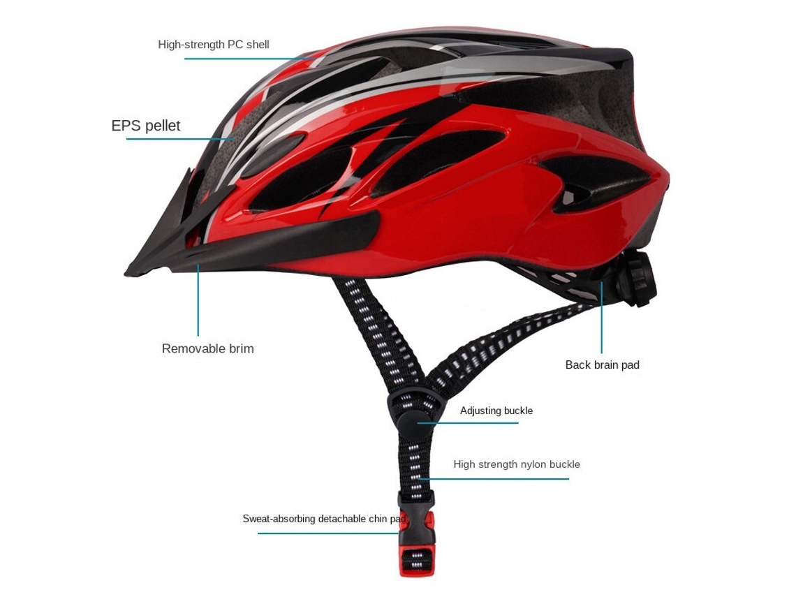 Blackwhitexanes Capacete Ciclismo Leve Vazado Respirável 54-62cm Forro Hc Confortável Ajustável Proteção Segurança Pedalar