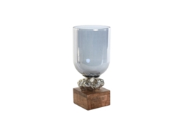 Porta-velas DKD HOME DECOR em Alumínio (Transparente - 16.50 x 16.50 x 38.50 cm)