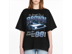 Rockinstone Back To The Future Movie Doc Brown Lightning Black Adult T-shirt Size:xxxl