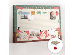 Lousa De Cortiça Planeador Semanal Infantil Para A Sala De Estar Espelharte (70x100 Cm)