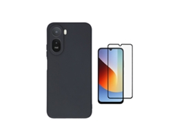 Kit Vidro Temperado Capa Silicone Líquido Phonecare Para Xiaomi Redmi A7 Pro - Preto