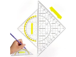 2 Esquadros Com Cabo, Esquadro Flexível, Esquadro Pequeno, Esquadro De