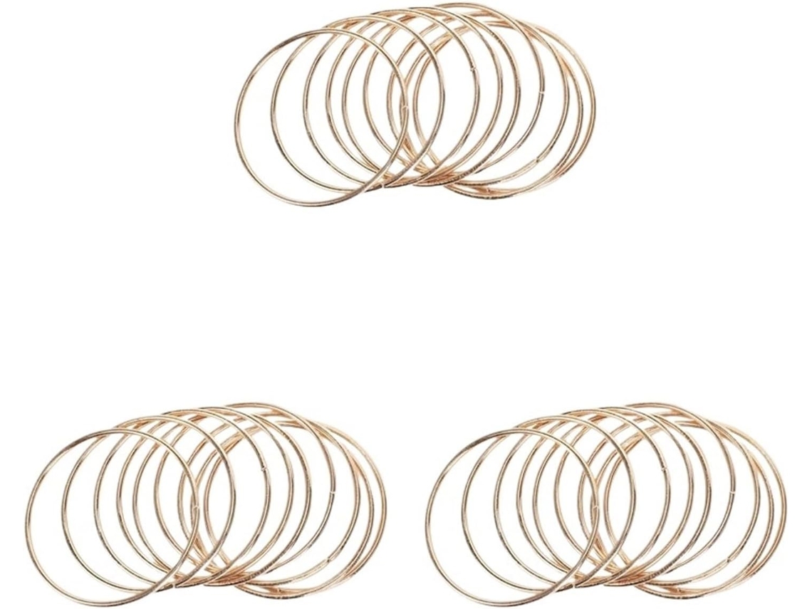 Pacote Com 30 Anéis Apanhadores De Sonhos Em Metal Dourado, 7,6 Cm (3 Polegadas)