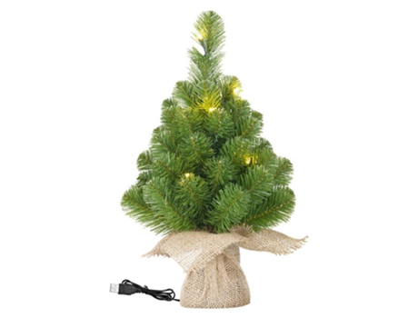 MINI ARVORE DE NATAL 10 LEDS E 25 RAMOS