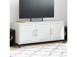 Vidaxl Móvel De Tv 100,5x39x43,5 Cm Aço Branco