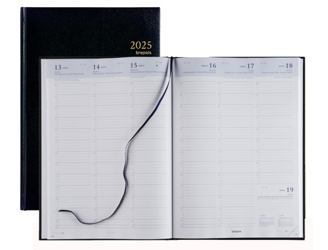 Calendário de Livro BREPOLS Omega 30 2025 210 X 290 Mm Preto