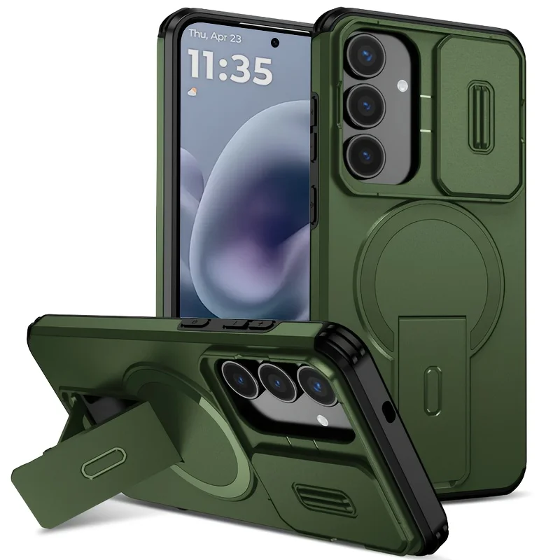 Capa Protetora Magnética Para Câmera De Celular (verde Galaxy A55) Para Samsung