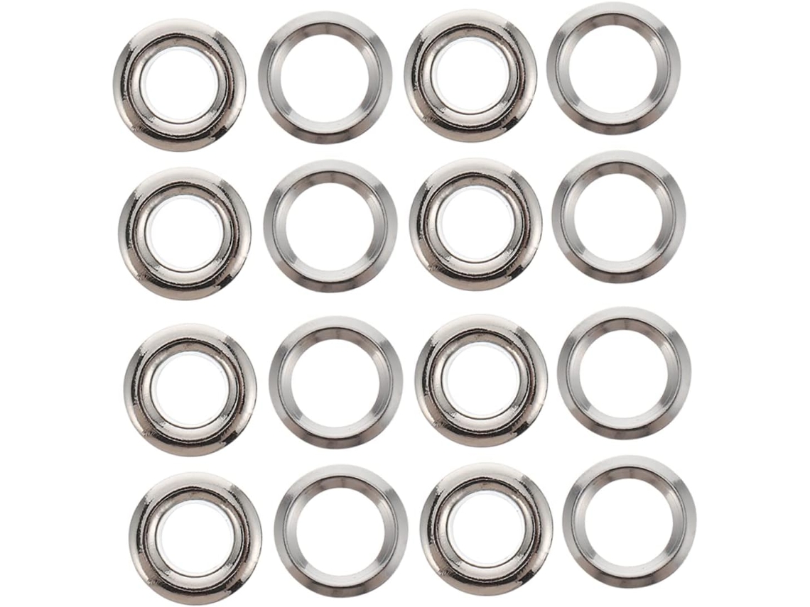 Conjunto De 100 Ilhós Prateados Para Cortinas, Em Latão, Com