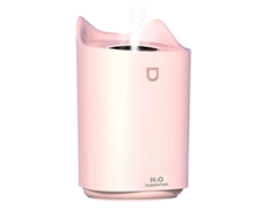 Umidificador Ar 2l Usb Portátil para Escritório Mesa Luz Ambiente Hidratação Rosa | S/MARCA