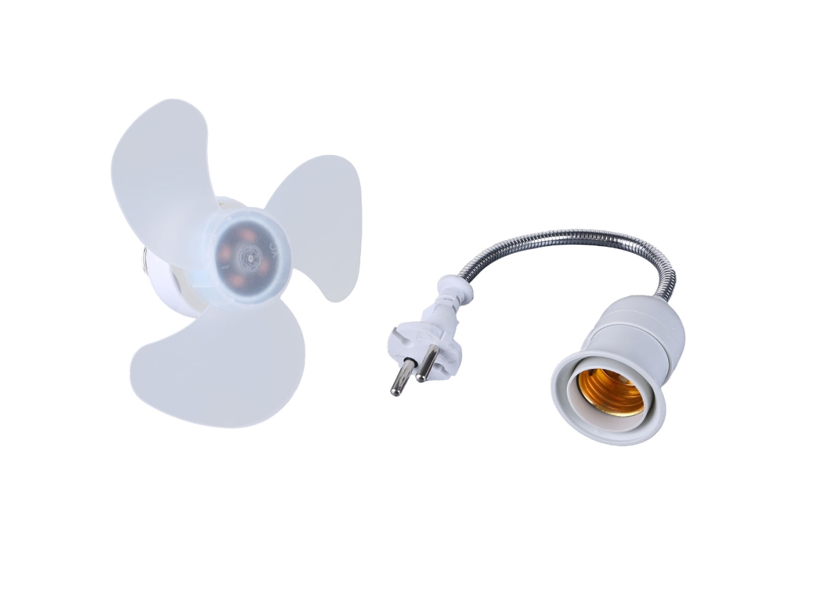 Ventilador E27 Com Ângulo Ajustável E Luz Led Para Casa, Estoque Pequeno, Ventilador De 5,5 Polegadas Brilvibera