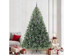 Vidaxl Árvore De Natal Artificial Com 300 Leds Verde 240 Cm Pe E Pvc