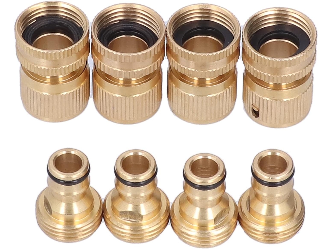 Conjunto De Conectores Mangueira Água Em Latão Durável Para Jardim