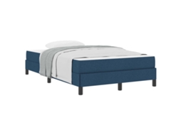 Cama Box com Colchão Azul 120 X 190 Cm Tecido MAISON EXCLUSIVE