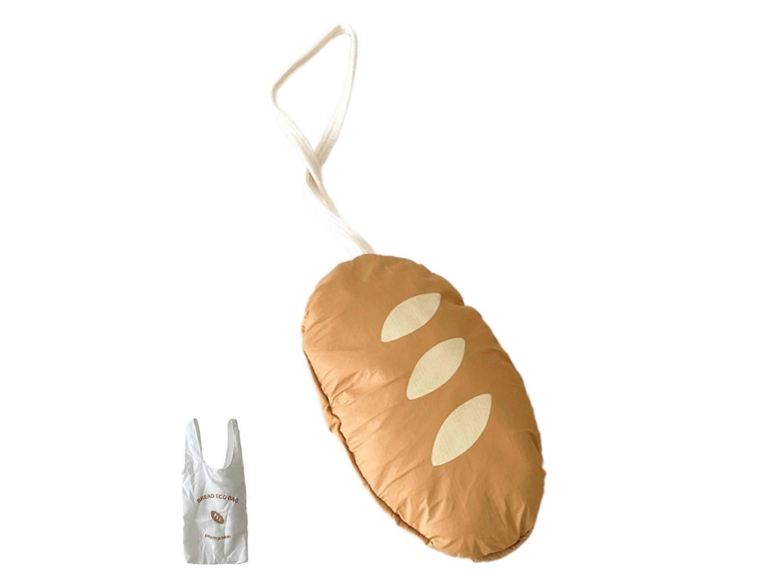 Sacola de Compras Dobrável em Formato de Pão de Desenho Animado, com Grande Capacidade, Ideal para Uso Diário e Viagens. GOKOCO