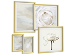 Conjunto De Pinturas Inspirações Florais Branco Espelharte (5 Peças)