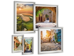 Galeria De Pinturas Murais Inscrições Para Entretenimento Dos Jogadores Moldura Prateada Quadros Para O Escritório Espelharte (conjunto De 5 Imagens)