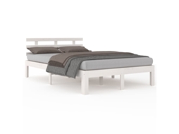 Bed Frame, Bed Frames Vidaxl Branco Madeira (135 X 190 Cm)
