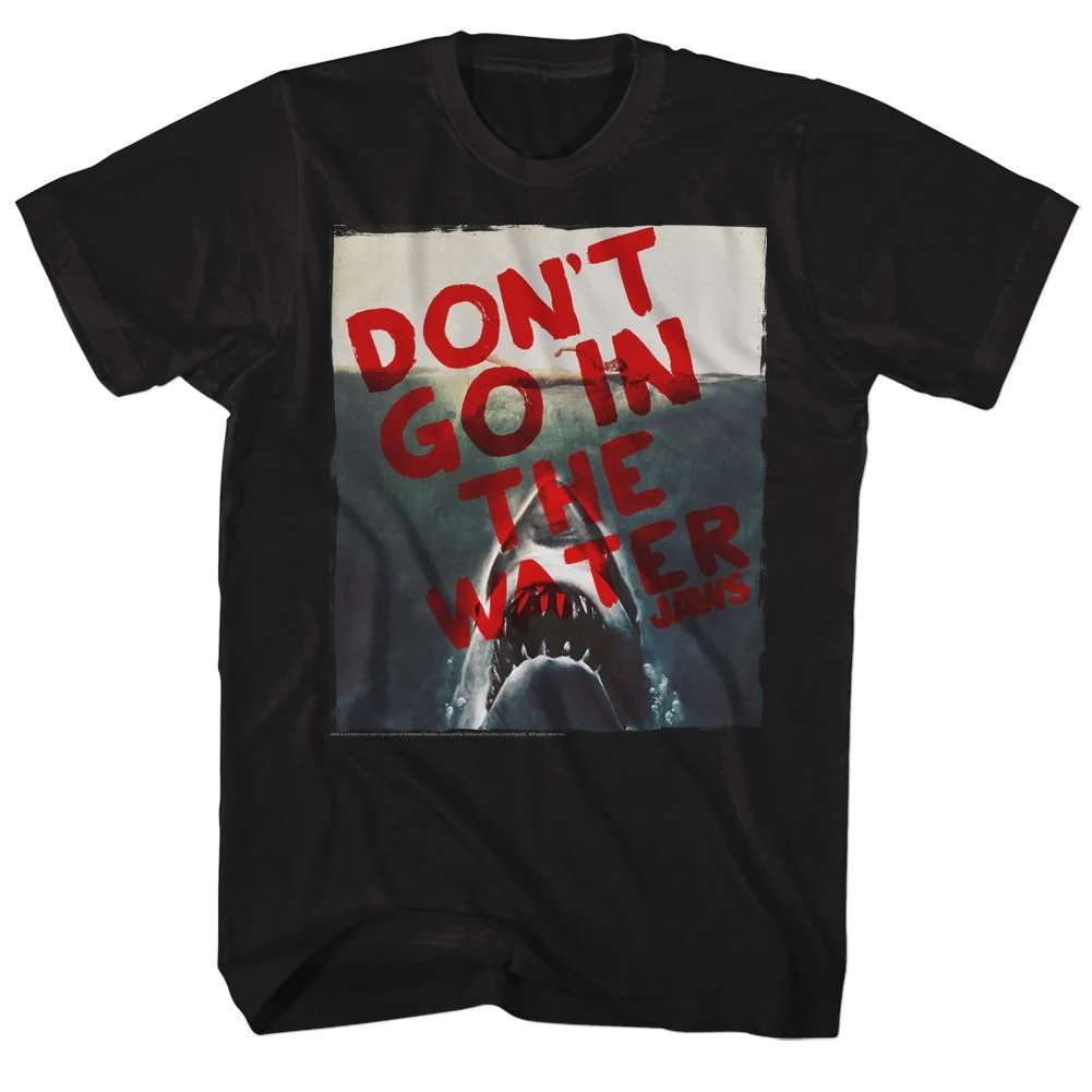 Rockinstone Jaws Movie Don't Do It Heather Black Adult T-shirt Size:l