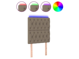Led Headboard, Led Headboards Vidaxl Cinzento-acastanhado Tecido (80 X 7 X 118/128 Cm)