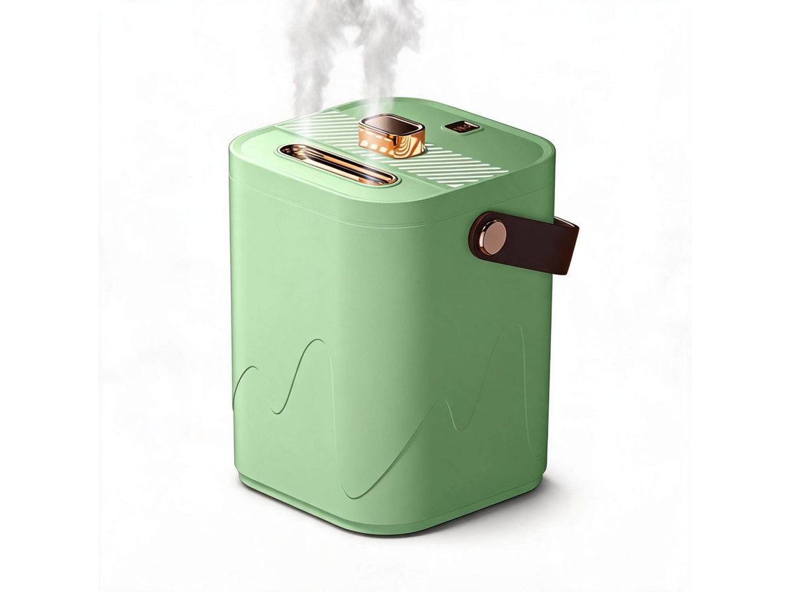 Humidificador e Difusor de Aromas DIGITALLAB, Recarregável, Silencioso, Luz Noturna 1800ml Verde | DIGITALLAB