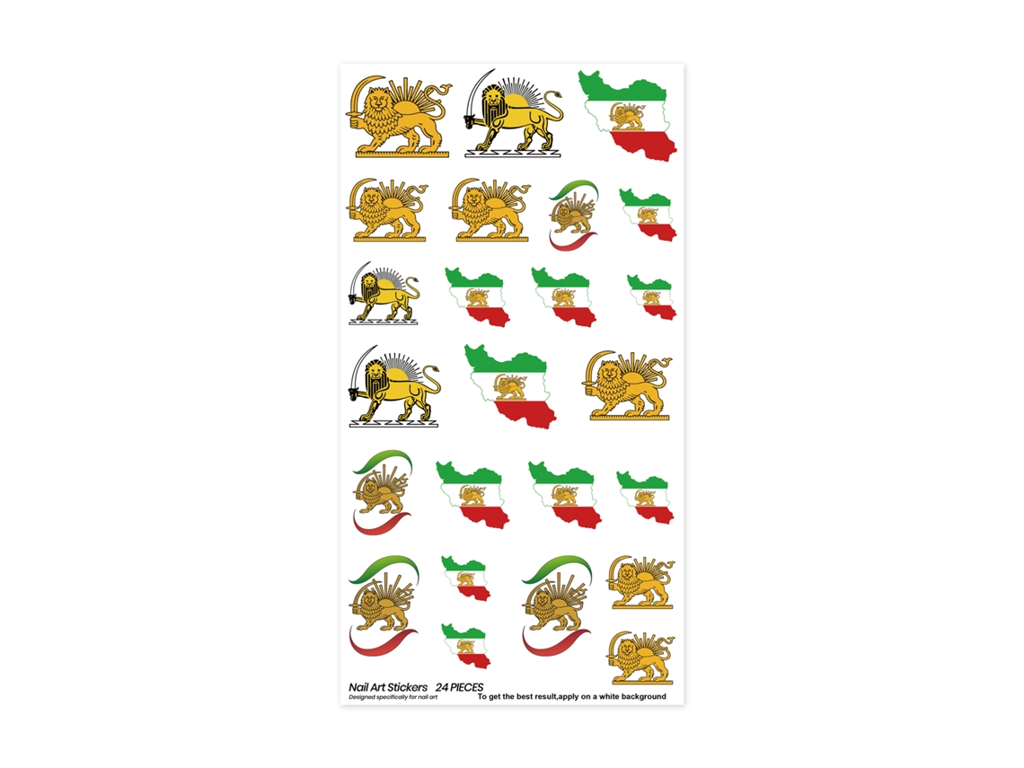 Stickers de Unhas Arte Transferência Água Colorido
