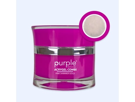 Acrygel Combi Rosa com Brilho Dourado 50g Purple