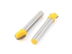 2 Peças de Fresa de Ranhura Tipo V em Tom Amarelo Prateado, 1/4" X 3/8" CHABERLU