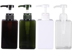Conjunto de 4 frascos portáteis e práticos de PETG com bomba dosadora, 450ml, para gás.