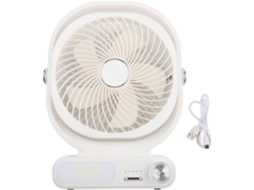 Ventilador Veicular Usb 3em 1com Luz Led, Silencioso, Giratório, Cooler De Mesa Para Casa, Escritório E Camping