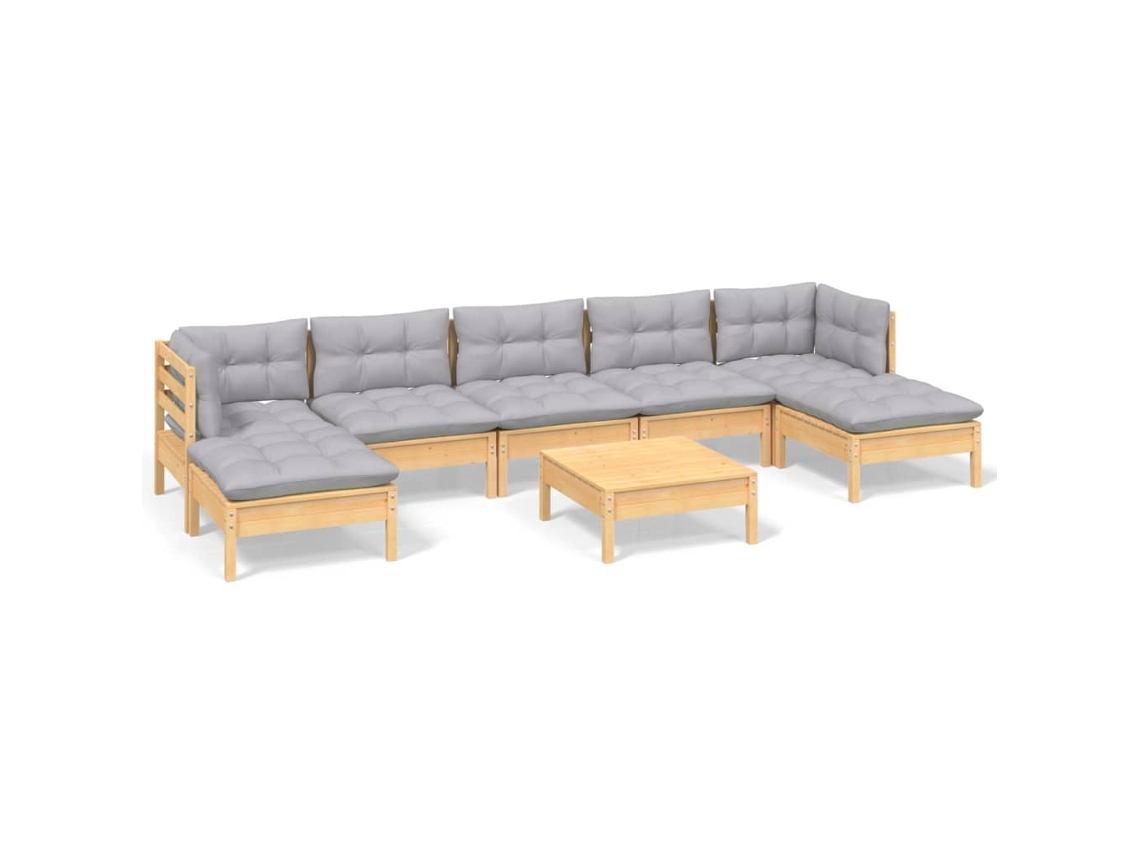 Garden Lounge Set, Garden Lounge Sets Vidaxl Cinzeto Madeira De Pinho (n/a)