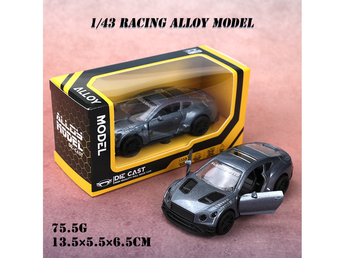 Miniatura de Carro em Liga Metálica, Escala 1/43, com Mecanismo de Fricção, Brinquedo Infantil. MDUG